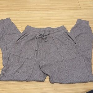 Ribbed cozy jogger pajama bottoms